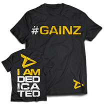 Dedicated Nutrition "#Gainz" Tee