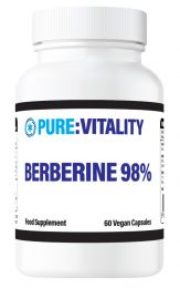 Pure Vitality Berberine HCL 98% - 60 x 500mg Vegan Capsules