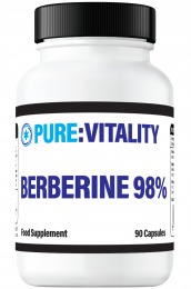 Pure Vitality Berberine HCL 98% - 500mg Vegan Capsules