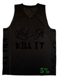 #34 Rich Piana 5% Basketball Jersey (Black/Green) 