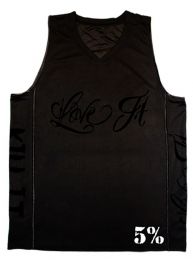 #23 Rich Piana Love It Kill It 5% - Basketball Jersey (Black/White)