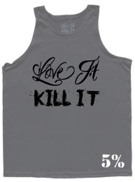 #48 Rich Piana Love It Kill It - Eat Dirty Train Dirty Tank (Grey with Black)